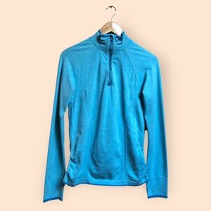Athleta Blue Quarter Zip Long Sleeved Activewear Top Workout Outdoors Women’s M